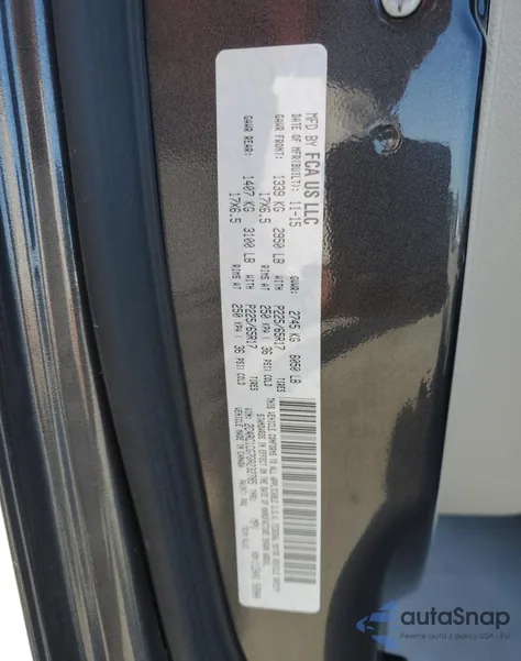 2016 Chrysler Town & Country Touring L from USA, damaged, VIN 2C4RC1CG7GR232785